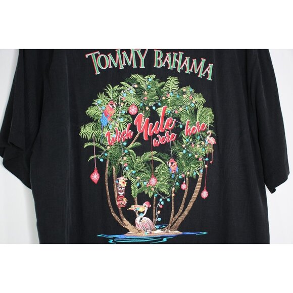 Tommy Bahama Mens Medium Silk Embroidered Button Up Hawaiian Shirt H934 - Picture 7 of 7